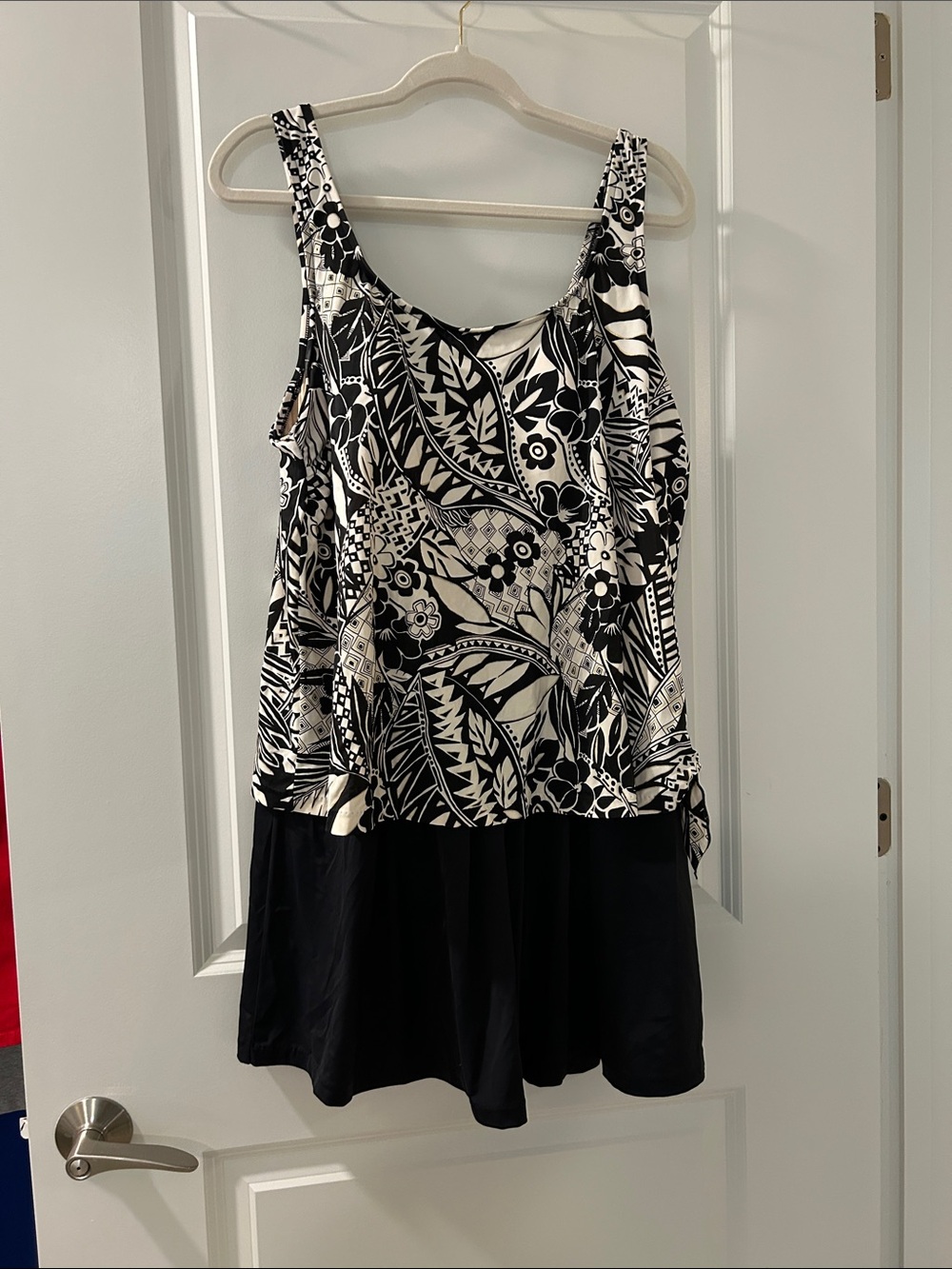 Black & White Floral One Piece